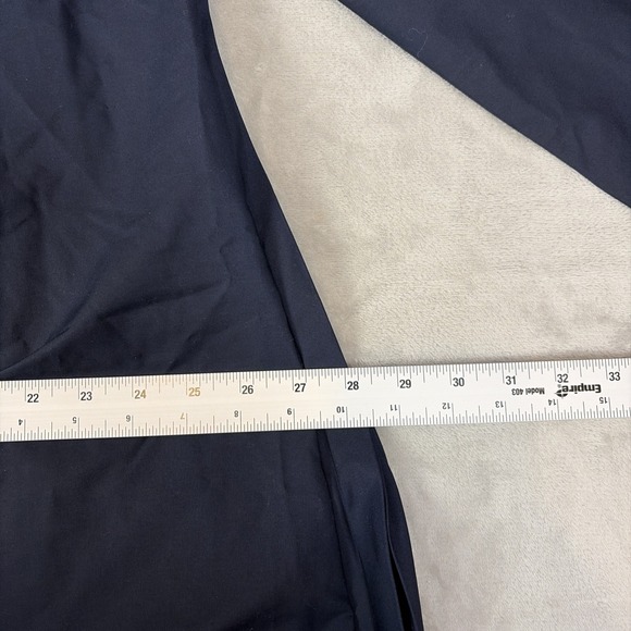 J Jill Pleated Back Shirt Dress Size M Navy Minimalist Blue Collared Button NWT - Picture 10 of 13